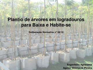 Plantio de árvores em logradouros para Baixa e Habite-se Deliberação Normativa n° 69/10