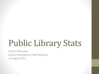 Public Library Stats