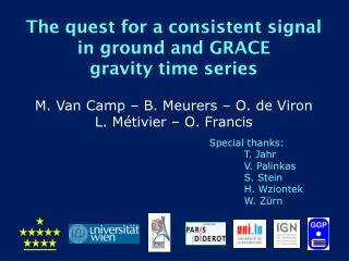 The quest for a consistent signal in ground and GRACE gravity time series