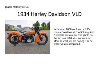 1934 Harley Davidson VLD