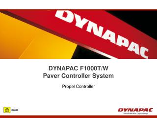 DYNAPAC F1000T/W Paver Controller System