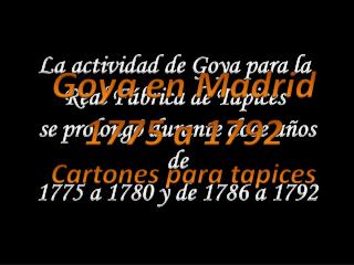 La actividad de Goya para la Real Fábrica de Tapices se prolongó durante doce años de