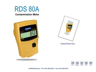 RDS 80A Contamination Meter