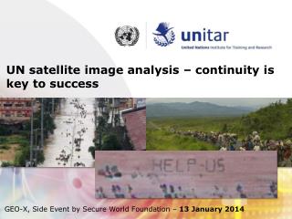 UN satellite image analysis – continuity is key to success