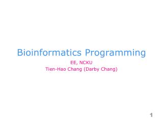 Bioinformatics Programming