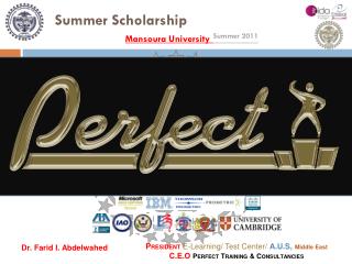 Summer Scholarship Mansoura University Summer 2011