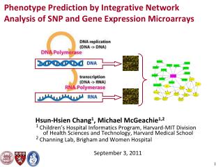 Phenotype Prediction by Integrative Network Analysis of SNP and Gene Expression Microarrays