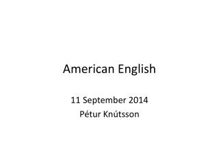 American English