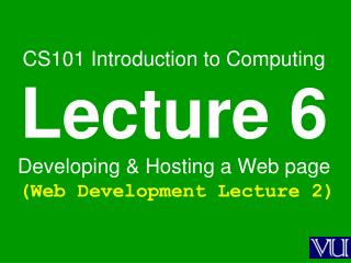 Today is our 2 nd Web Dev lecture During our 1st lecture about the Web …