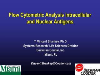Flow Cytometric Analysis Intracellular and Nuclear Antigens