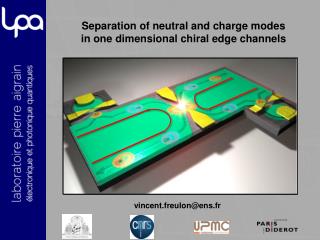 Separation of neutral and charge modes in one dimensional chiral edge channels