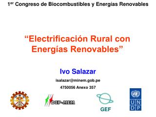 “Electrificación Rural con Energías Renovables”