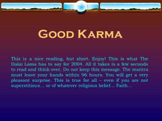 Good Karma