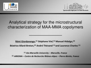 Analytical strategy for the microstructural characterization of MAA-MMA copolymers