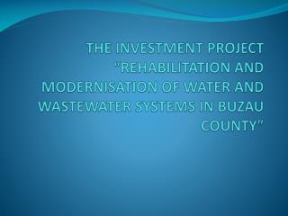 PROPOSED INVESTMENT WORKS