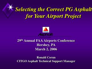 Selecting the Correct PG Asphalt for Your Airport Project