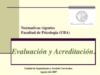 Evaluación y Acreditación .