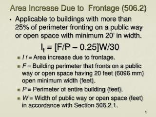 Area Increase Due to Frontage (506.2)