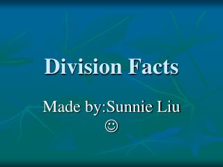 Division Facts