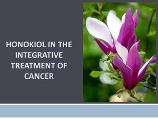 Honokiol IN THE Integrative TREATMENT OF CANCER