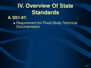 IV. Overview Of State Standards