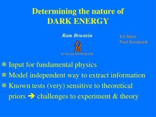 Input for fundamental physics Model independent way to extract information