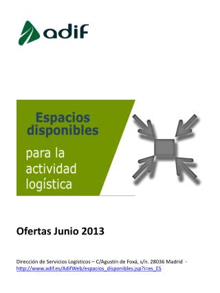 Ofertas Junio 2013