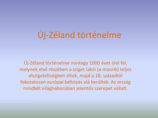 Új-Zéland történelme