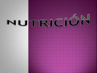 NUTRICIÓN