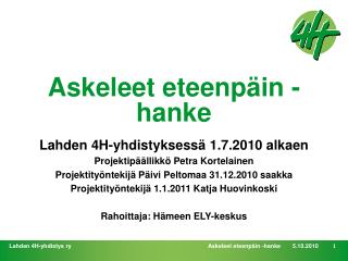 Askeleet eteenpäin -hanke