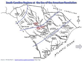 South Carolina Regions at the Eve of the American Revolution