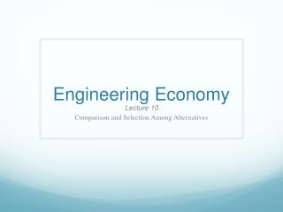 Engineering Economy