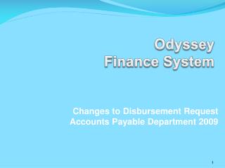 Odyssey Finance System