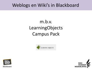 Weblogs en Wiki’s in Blackboard