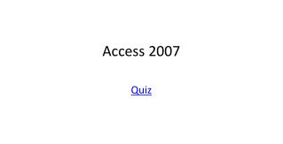 Access 2007