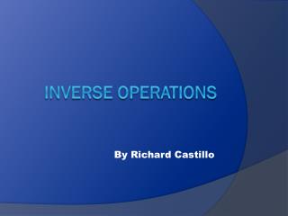 Inverse operations
