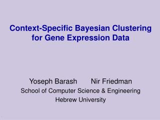 Context-Specific Bayesian Clustering for Gene Expression Data