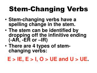 Stem-Changing Verbs