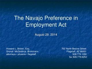 The Navajo Preference in Employment Act