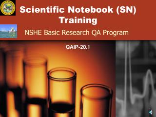 Scientific Notebook (SN) Training