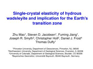 Single-crystal elasticity of hydrous wadsleyite and implication for the Earth’s transition zone