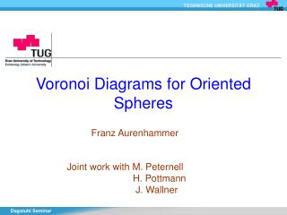 Voronoi Diagrams for Oriented Spheres