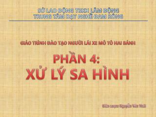 GIÁO TRÌNH ĐÀO TẠO NGƯỜI LÁI XE MÔ TÔ HAI BÁNH