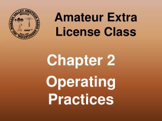 Amateur Extra License Class