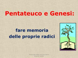 Pentateuco e Genesi: