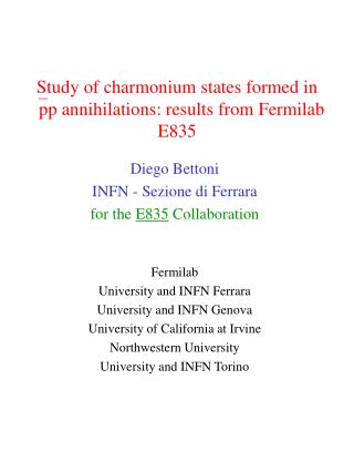 Study of charmonium states formed in  pp annihilations: results from Fermilab E835