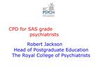 CPD for SAS grade psychiatrists