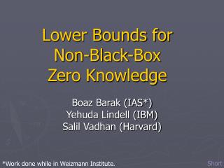 Lower Bounds for Non-Black-Box Zero Knowledge
