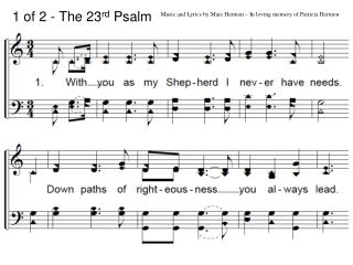 1 of 2 - The 23 rd Psalm