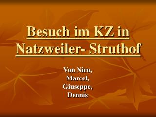 Besuch im KZ in Natzweiler- Struthof
